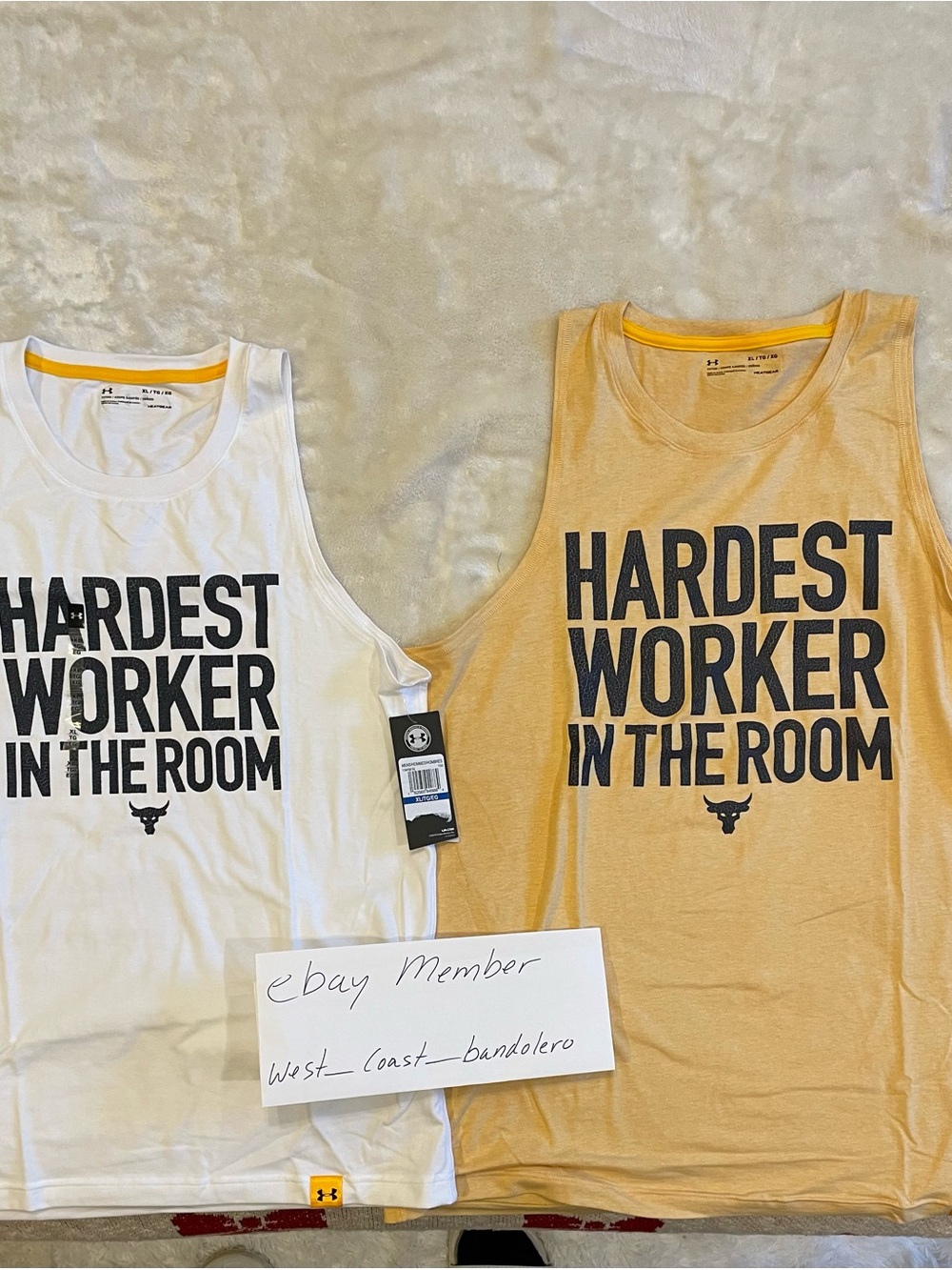 Under Armour Project Rock Tank Top Men’s Size XL & XXL - Hardest Worker